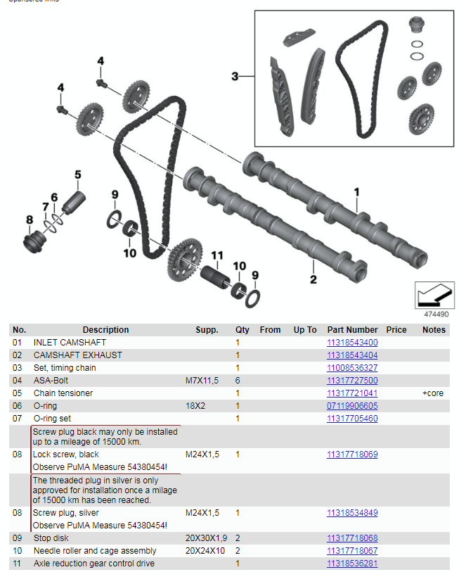 Cam chain noise, bulletin page 11 Maintenance, Servicing, and